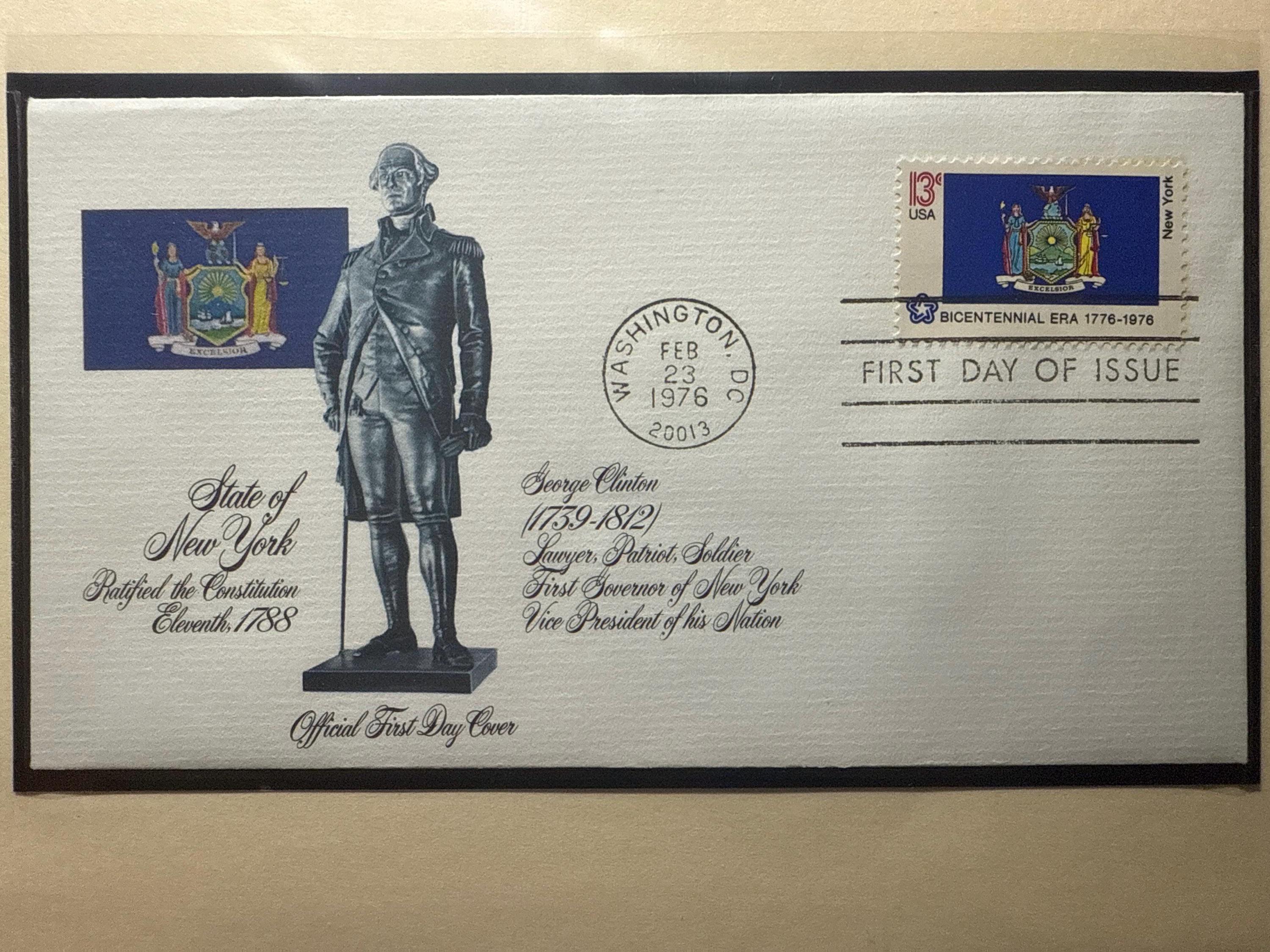 1976 Bicentennial First Day Cover Set: 50 State Flags & Historic  display picture 1