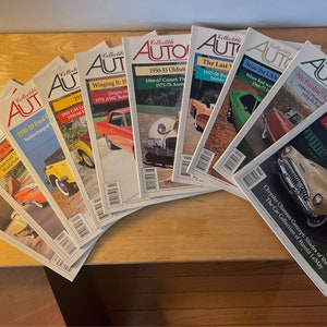 Lot of 10 Vintage Collectible Automobile Magazines, Includes Magazines from Volumes 15, 16, 17, 18,19,20