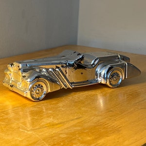 Vintage Avon Silver Duesenberg Car: Wild Oland After Shave, Full