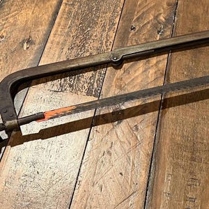 Vintage Union Hardware Co. All-Metal Hacksaw – Heavy-Duty, Early 20th Century, Torrington CT
