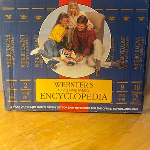 Webster&#39;s Ten Volume Family Encyclopedia Paperback 1995 - All 10 Books Included with Box