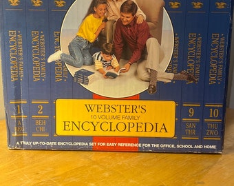 Webster&#39;s Ten Volume Family Encyclopedia Paperback 1995 - Todos os 10 livros incluídos na caixa