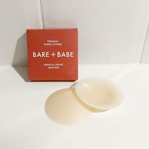 Light Invisible Reusable Nipple Covers, Adhesive Silicone Nipple Pasties, Backless Bra, Reusable Waterproof Nipple Covers