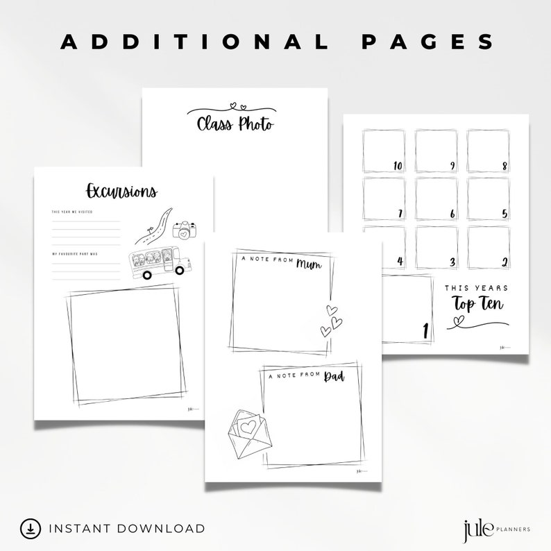 School Memories (AUS Edition) | School Memory Binder | Printable ...