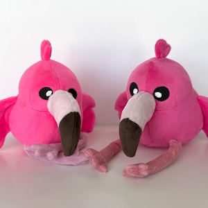 SCENTED Handmade Flamingo plush | Chibi pink bird plushie