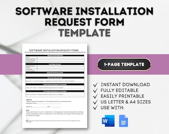 Sjabloon aanvraagformulier software-installatie (digitale download)