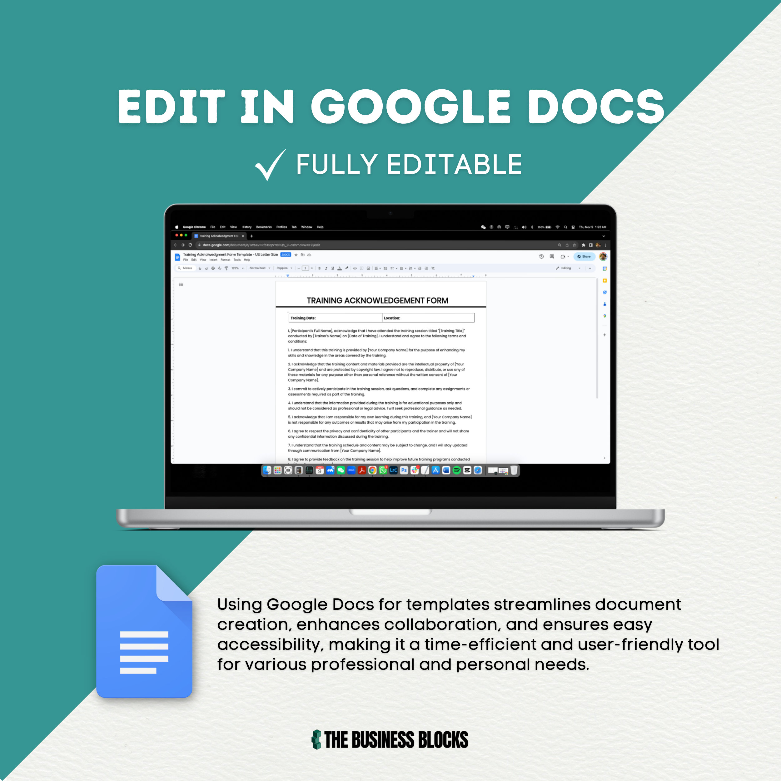 Training Acknowledgment Form Template: Employee Onboarding (google Docs ...