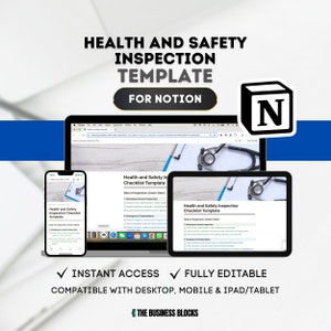 NOTION Health and Safety Inspection Checklist Workplace Safety Checklist Occupational Health Inspection Template Safety Compliance Checklist