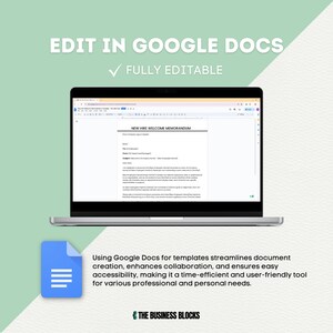 New Hire Welcome Memorandum Template: Employee Onboarding (google Docs ...