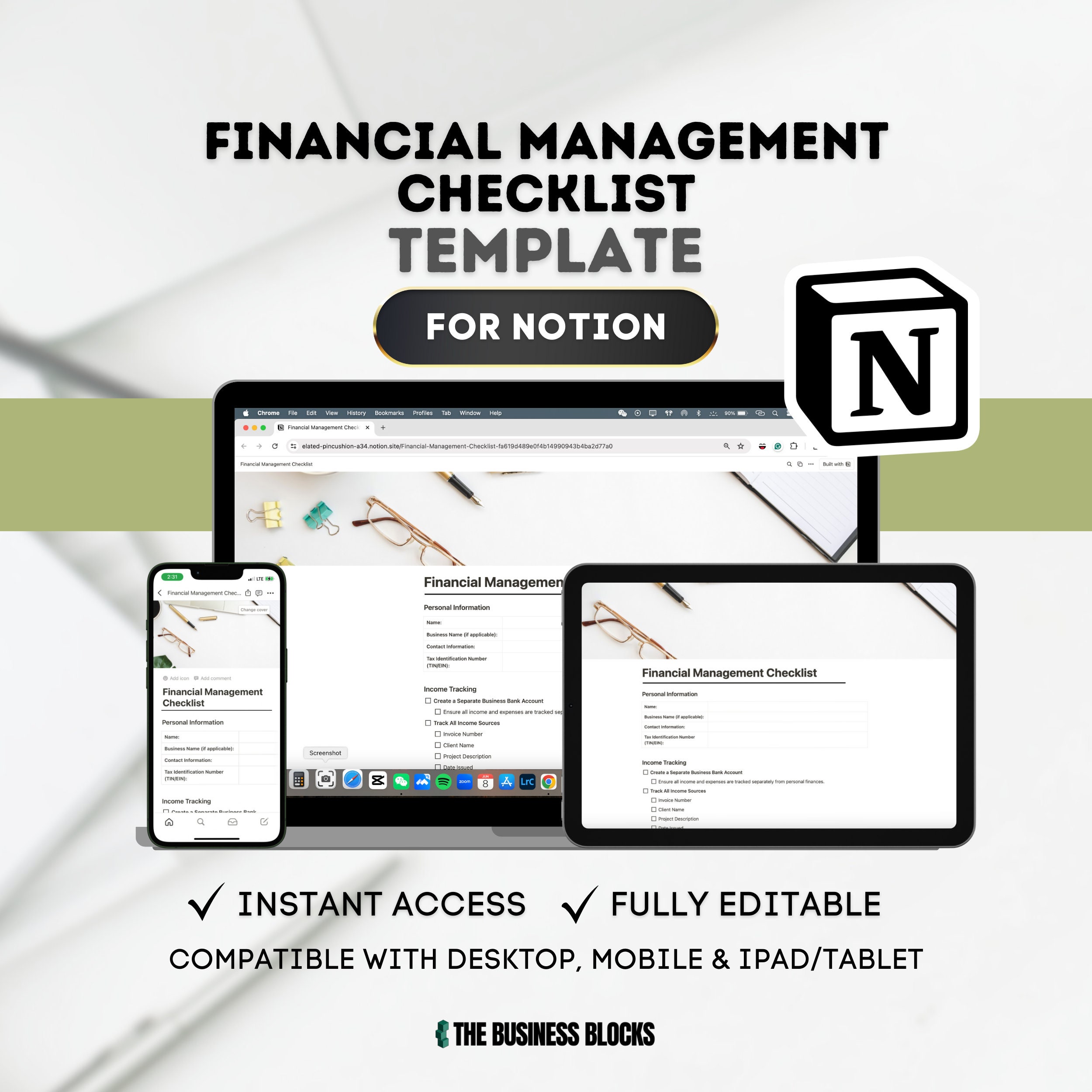 NOTION Financial Management Checklist Template Freelancer Financial Checklist Remote Worker Financial Management Financial Planning Template