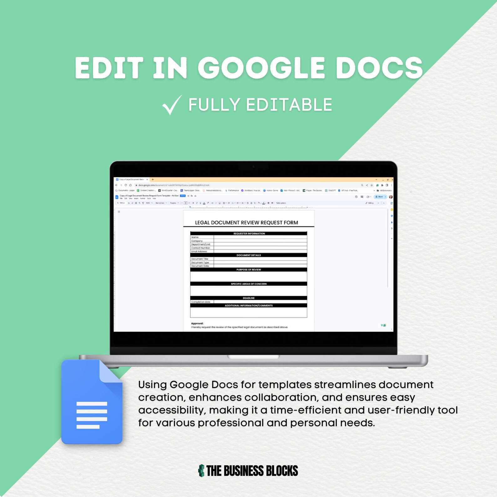 Legal Document Review Request Form Template (google Docs, MS Word) - Etsy