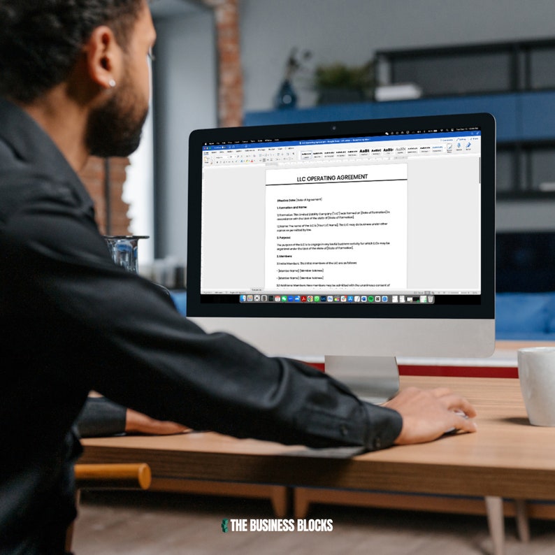 LLC Operating Agreement Template LLC Documents Business Startup Forms Editable Owners Contract Single Member Operating Agreement for LLC image 5