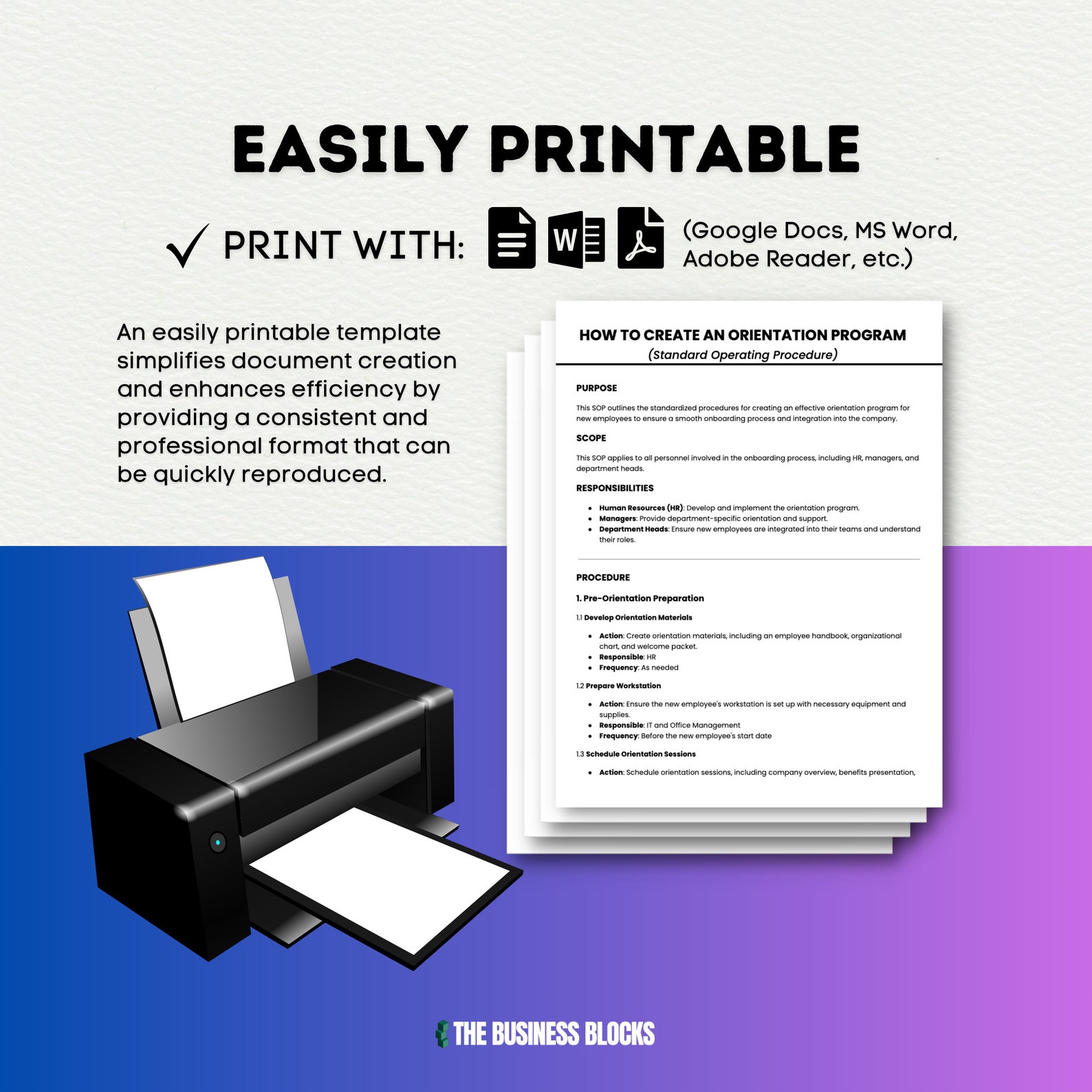 How to Create an Orientation Program SOP Template New Hire Orientation ...