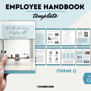 Employee Handbook Onboarding Template Employee Instructions Template Welcome To The Team Booklets Hiring Template Employee Welcome Packet