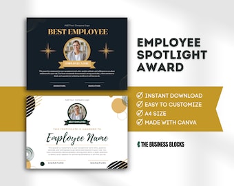 Employee Appreciation Employee Awards Funny Printable Employee Award Employee Spotlight Award Certificate Template Work Employee Printable