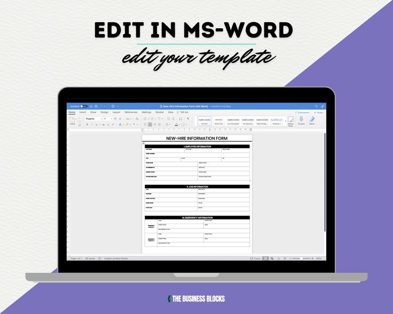 Employee Information Form Template Employee Info Form Hr Template New ...