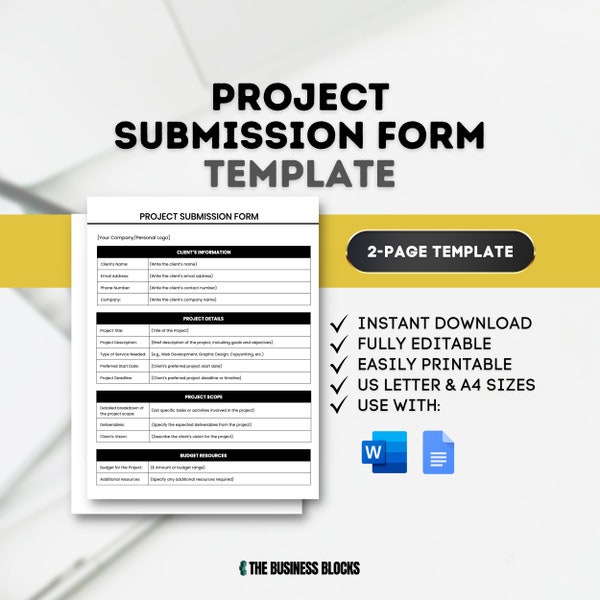 Freelance Project Submission Form Template Project Submission Form Project Request Form Template Project Intake Form Freelancer Template