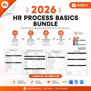 HR Process Basics Bundle: Employee Evaluation & Training Templates