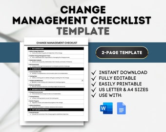 Change Management Checklist Template Change Control Checklist Change Management Process Organizational Change Control Log Project Change