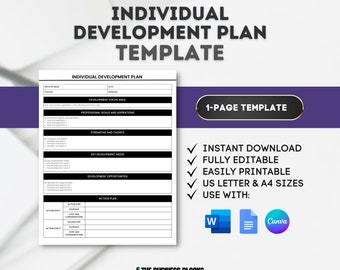 Individual Development Plan Template Personal Development Plan Career Development Plan Employee Development Plan Professional Development