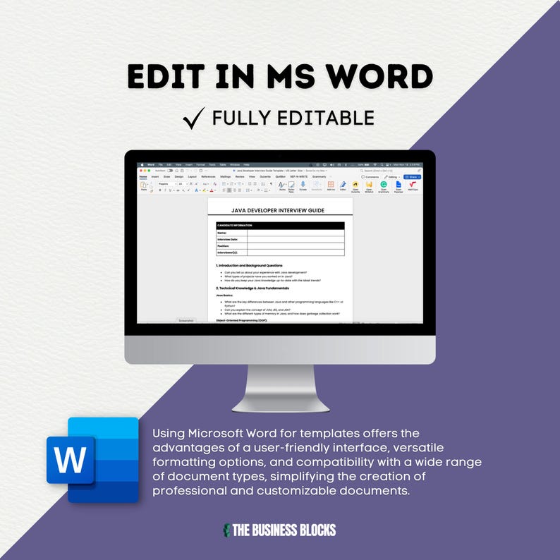 Java Developer Interview Guide Template (Google Docs, MS Word) image 4