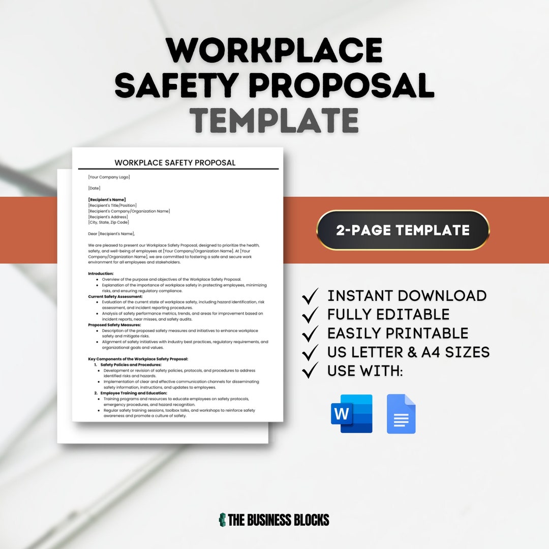 Workplace Safety Proposal Template Safety Improvement Proposal ...