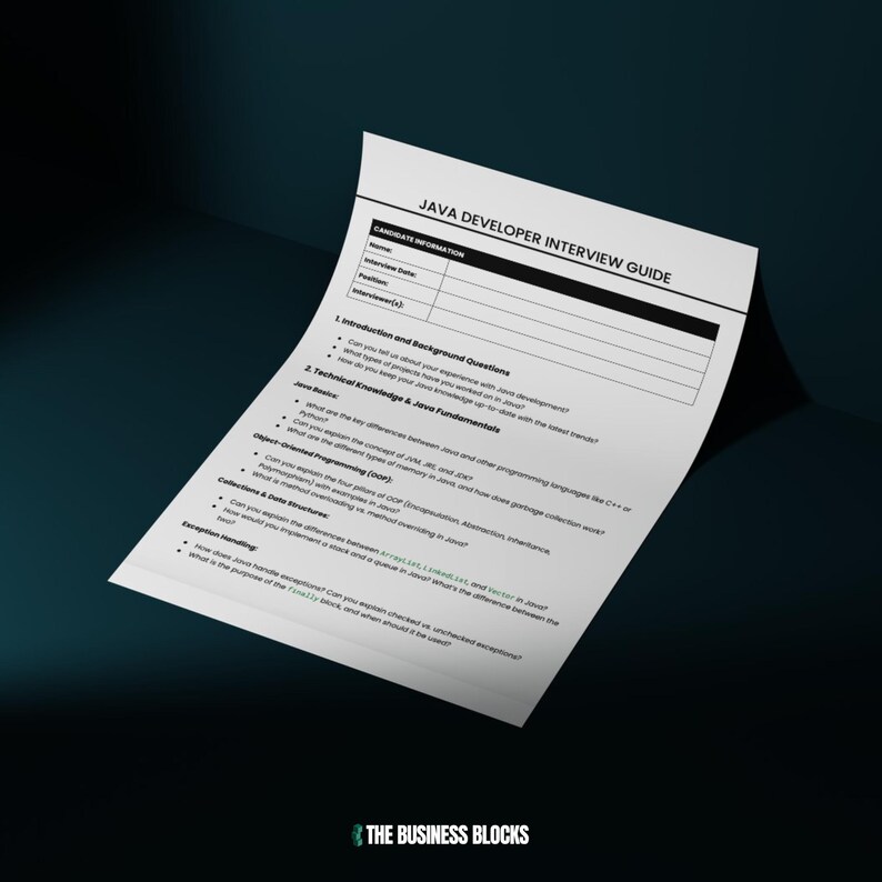 Java Developer Interview Guide Template (Google Docs, MS Word) image 7