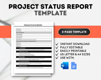 Project Status Report Template Project Management Report Progress Report Template Project Reporting Tools Project Performance Metrics