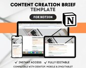Notion Content Creation Brief Template: Customizable Content Planner