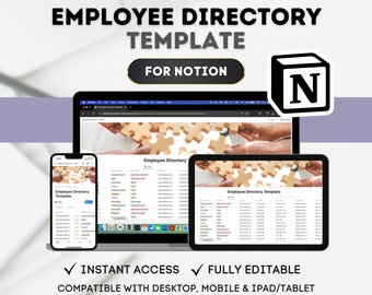 Modelo de Diretório de Funcionários do Notion: Banco de Dados de Funcionários Personalizável