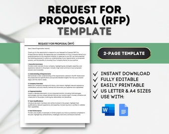 Freelancer RFP-Vorlage: Bearbeitbarer Geschäftsvorschlag ( Google Docs, MS Word)