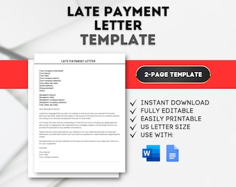 延滞金通知書テンプレート：請求書のフォローアップ（Googleドキュメント、MS Word）