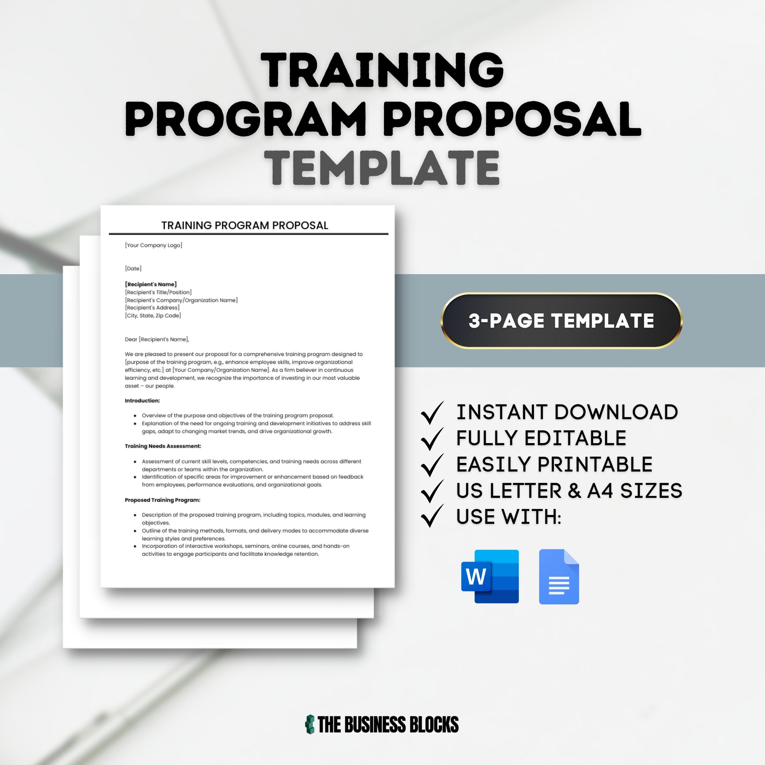 Training Program Proposal Template New-hire Training Employee ...