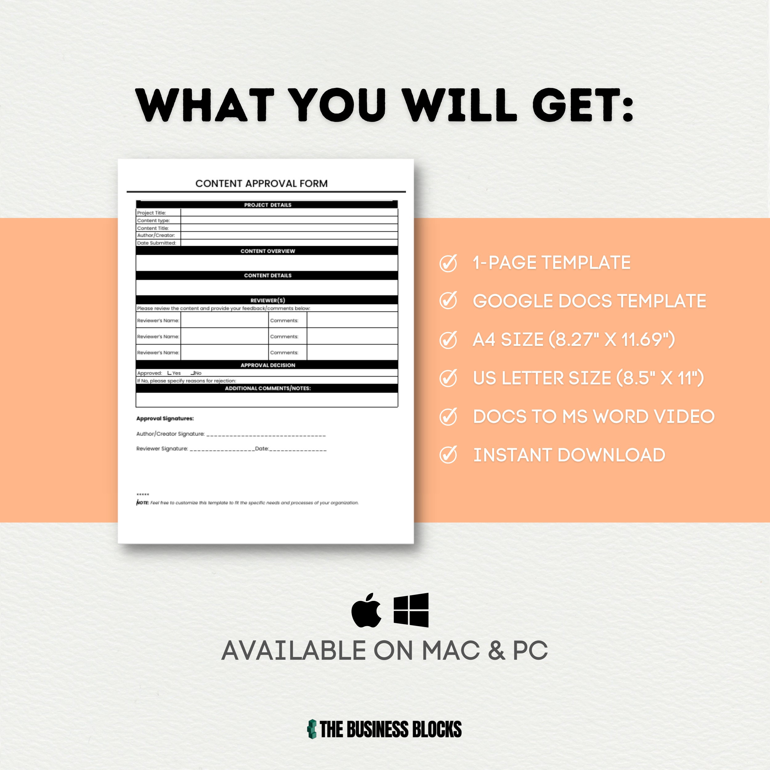 Content Approval Form Template Content Review and Approval Form Content ...