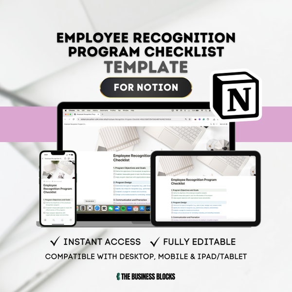 NOTION Employee Recognition Program Checklist Template Notion Checklist for Employee Performance Evaluation Team Morale Recognition Metrics