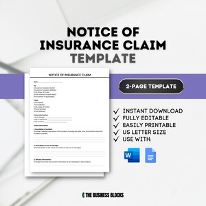Notice of Insurance Claim Template Insurance Claim Notification Filing an Insurance Claim Process Reporting an Insurance Claim