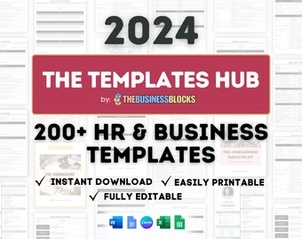 The Templates Hub 200+ Human Resources Templates HR Forms Employee Onboarding Template HR Documents Employee Handbook New Employee Training