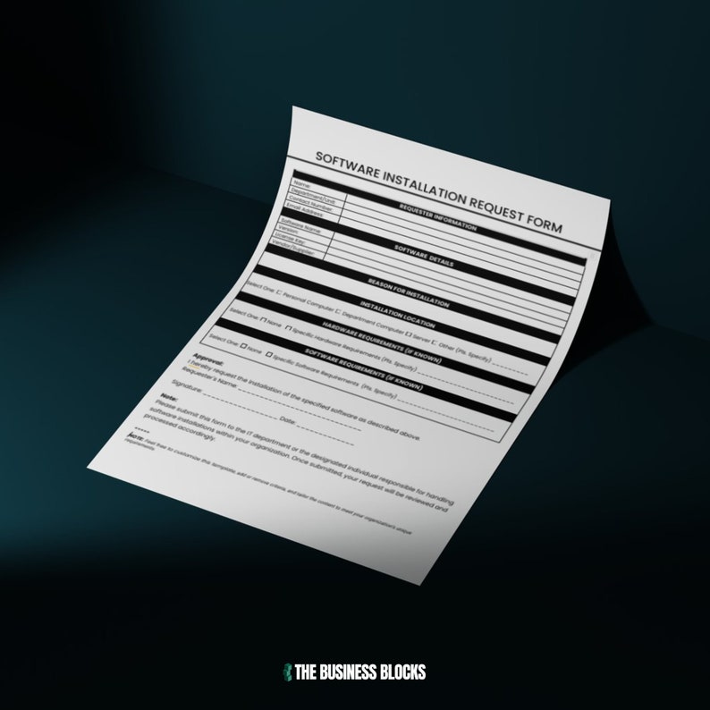 Software Installation Request Form Template Application Installation ...