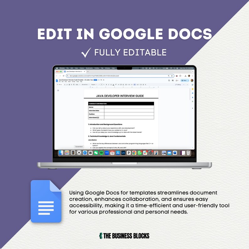 Java Developer Interview Guide Template (Google Docs, MS Word) image 2