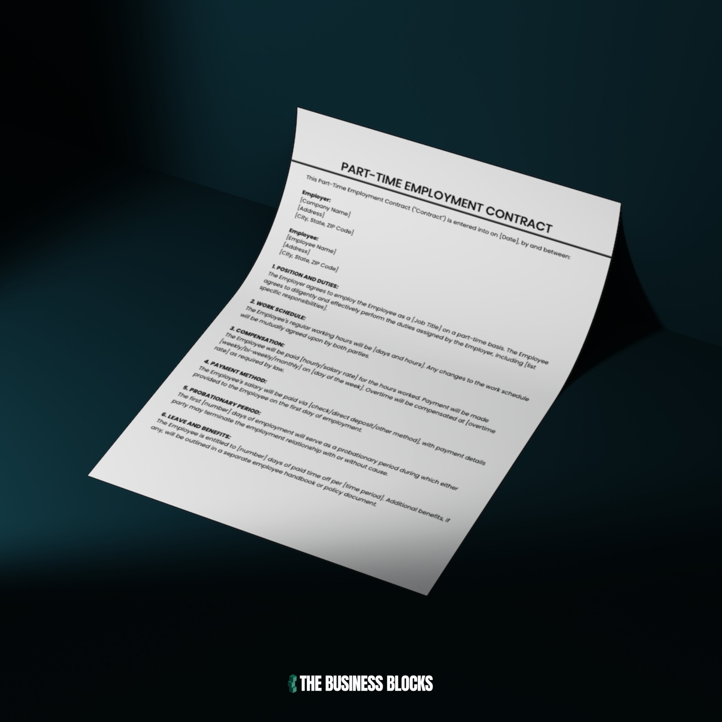 Part-time Employment Contract Template: Editable Work Agreement (google ...