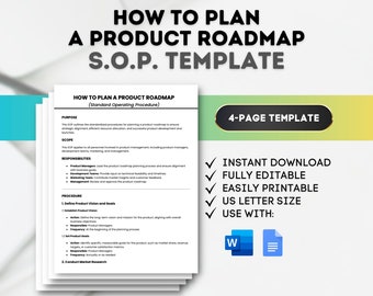 製品ロードマップ SOP テンプレート: 編集可能な計画ガイド (Google ドキュメント、MS Word)