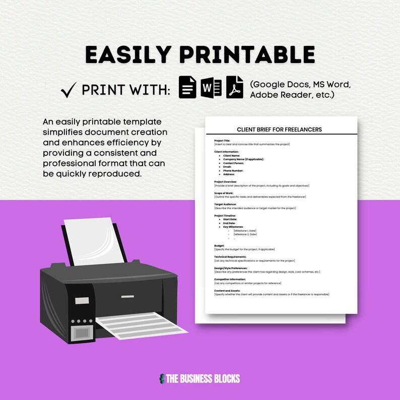 Project Expectations Form Client Brief Template: Project Scope, Expectations Form (digital ...