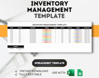 Inventory Tracker Spreadsheet Google Sheets Template, Inventory ...