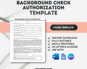 Employee Background Check Form Background Consent Reference Check Background Check Authorization Form Background Check Investigation