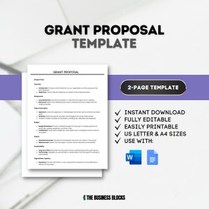 Grant Proposal Template Funding Proposal Template Grant Writing Guide Proposal For Grants Grant Proposal Format Grant Application Template
