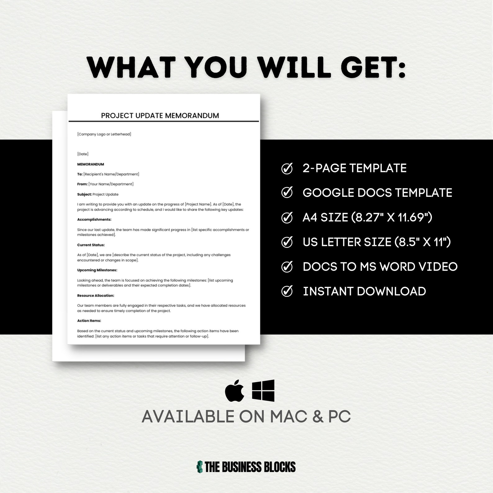 Project Update Memorandum Template Progress Report Memo Format Project ...