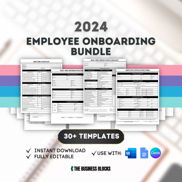 Employee Onboarding Template Employee Welcome Kit Employee Handbook New Hire Welcome Employee Training Manual Onboarding Checklist HR Forms