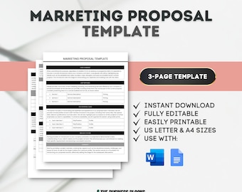 Marketing Proposal Template: Business Strategy (Google Docs, MS Word)