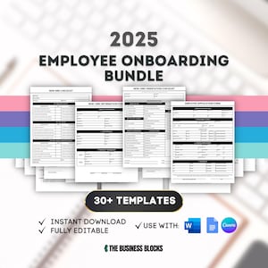 Employee Onboarding Template New Hire Checklist Employee Handbook Training Manual Onboarding Checklist New Hire Packet Job Application