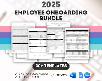 Employee Onboarding Template New Hire Checklist Employee Handbook Training Manual Onboarding Checklist New Hire Packet Job Application